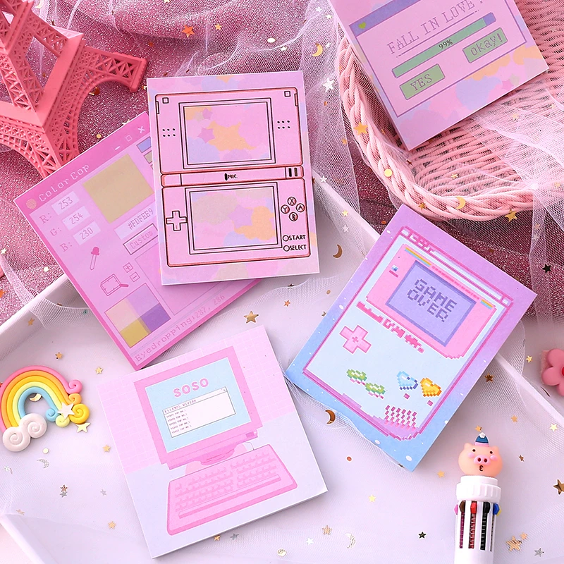Креативный блокнот Kawaii милый компьютерный свободные листочки для студентов