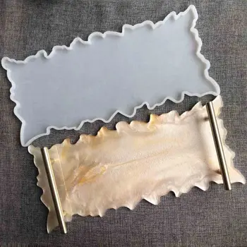 

Crystal Epoxy Resin Mold Rectangle Coaster Casting Silicone Mould DIY Craft Tool F3MF