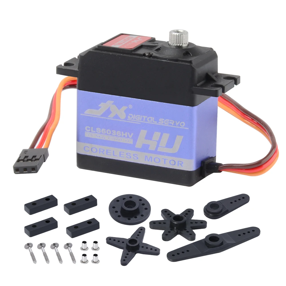 JX Servo CLS6036HV 60g 36 кг без сердечника металла Шестерни цифровой сервопривод для