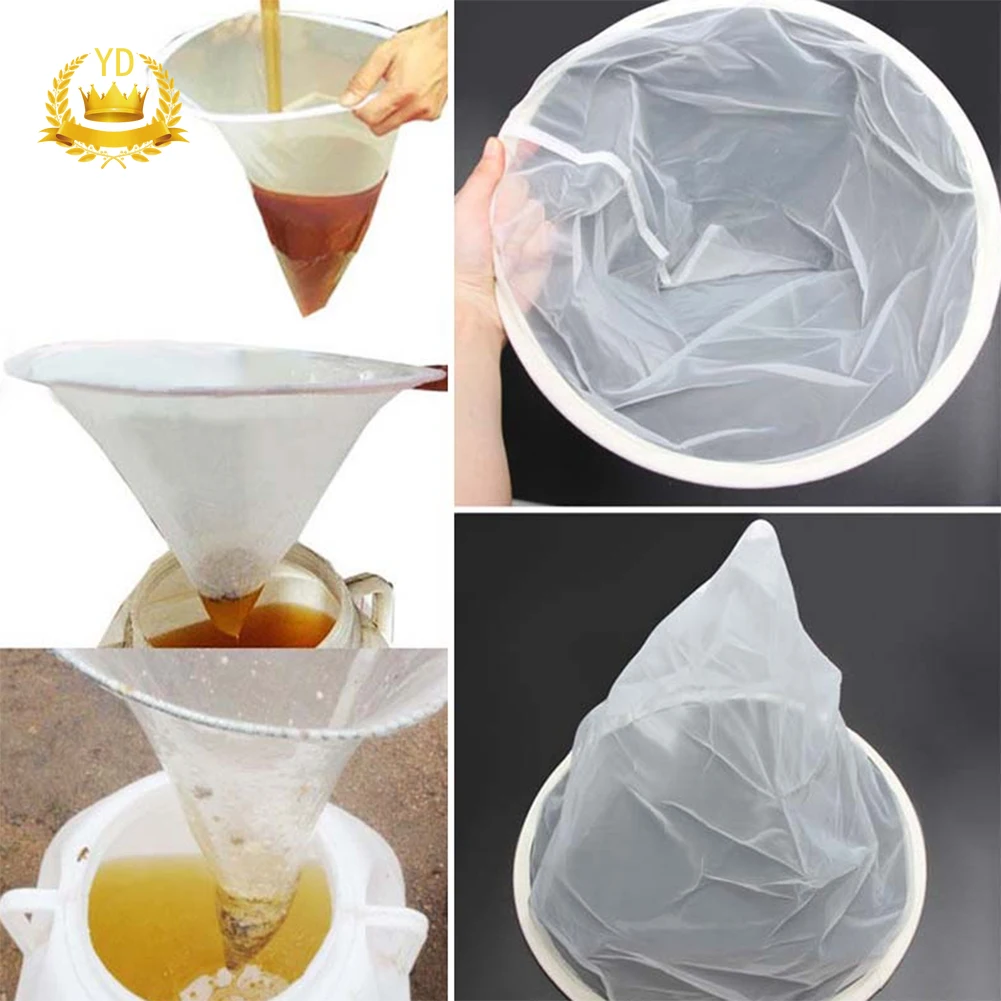 150 Mesh Nylon Sieve Mesh Honey Filter Funnel Shape Strainer Net