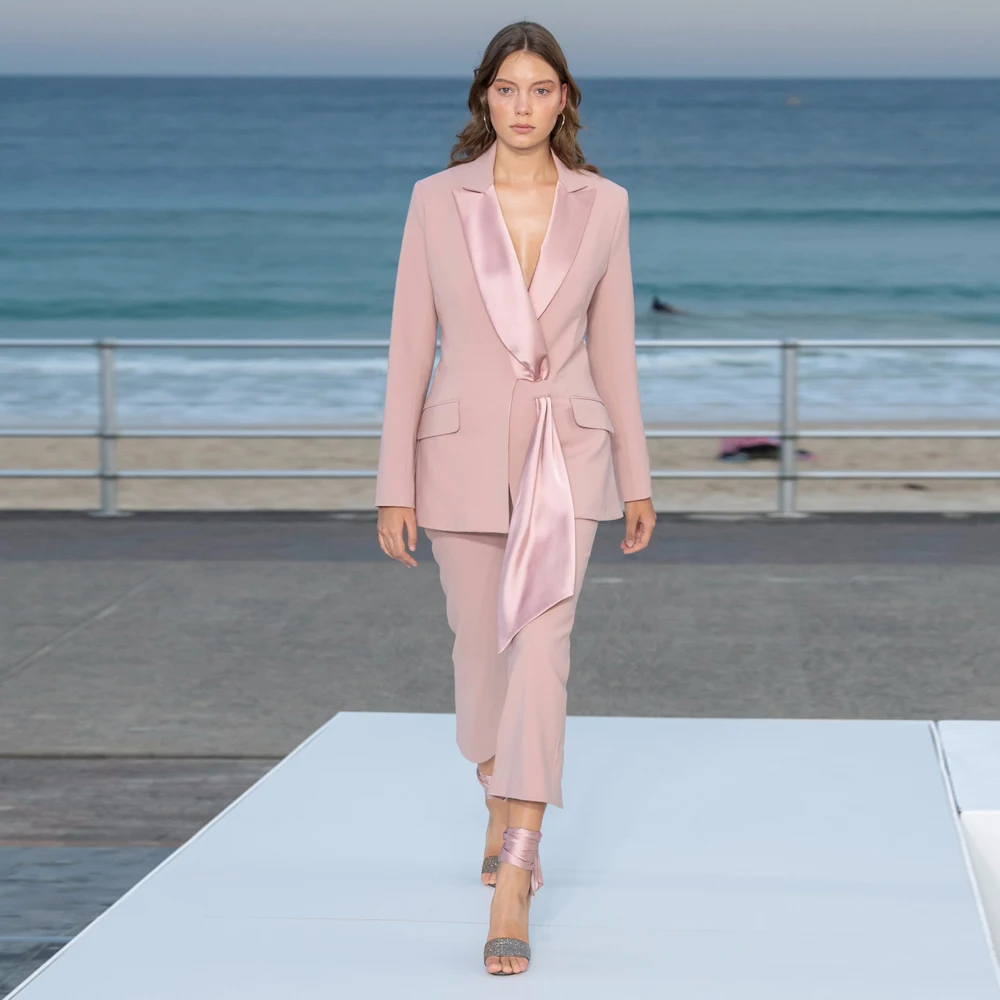 Elegant Business Suit Autumn Winter Long Sleeve Coat and Pants Celebrity Evening Party 2 Pieces Set Women Suits Dropshipping Elegant Business Suit Autumn Winter Long Sleeve Coat and Pants Celebrity Evening Party 2 Pieces Set Women Suits Dropshipping