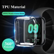 Protector Soft TPU cubierta 41mm para OPPO reloj 46mm claro cubierta de la pantalla para OPPO ver 41mm 46mm Protección de cobertura total