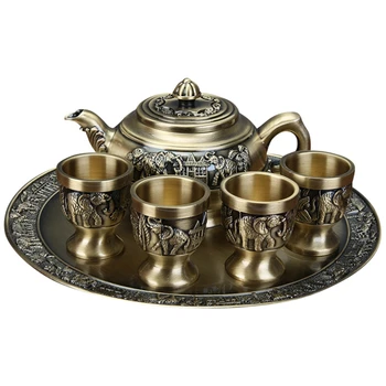 

New-200ML/20ML New Mini Kung Fu Tea Set Exquisitely Engraved Teapot Practical Teapot Tea Cup Tray Set