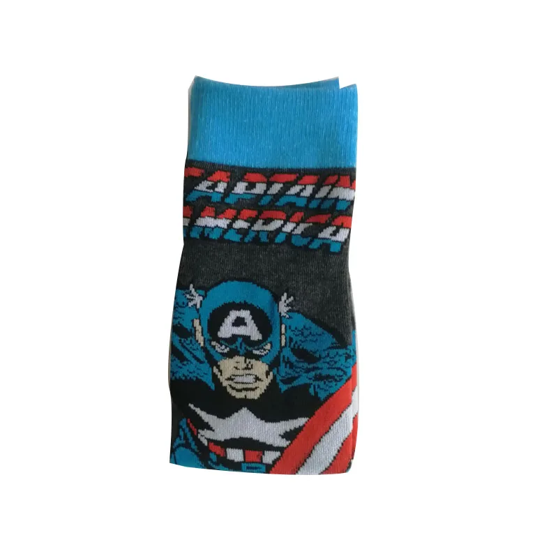 1 Pair funny animal unisex socks Casual Cartoon Cat socks Marvel socks Iron Man Captain America men socks Happy Funny women Sock - Цвет: 8