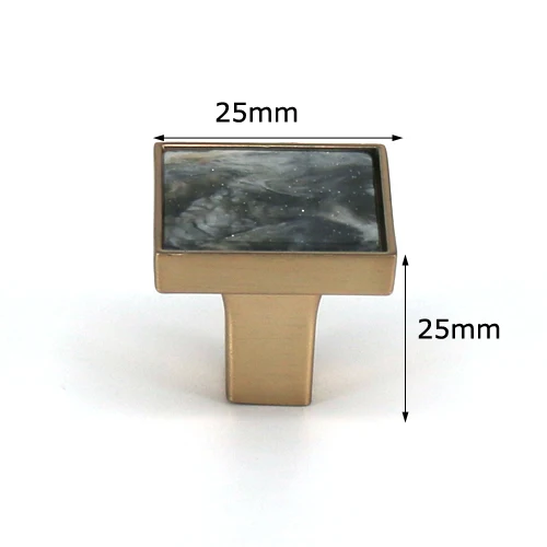 Square 25mm 1х ручки для шкафа из мраморного и цинкового сплава, новые ручки для шкафа, выдвижные ручки для спальни, кухни, Современная Мебельная ручка - Цвет: Square 25mm