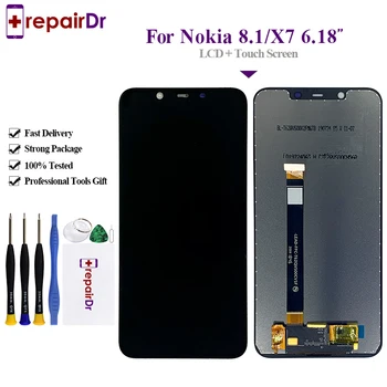 

100% Tested For Nokia 8.1 TA-1131 LCD Display Touch Panel Screen Digitizer Assembly For Nokia X7/8.1 LCD Screen
