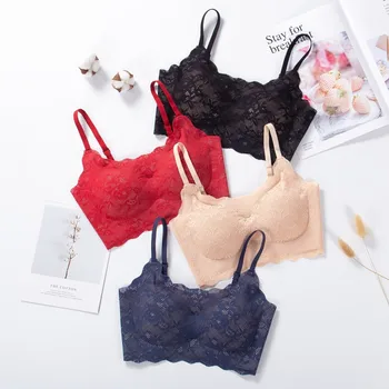

Adjustable Lace Women Bras Thin Underwear Wireless Tube Tops Female Lace Bras Lingeries