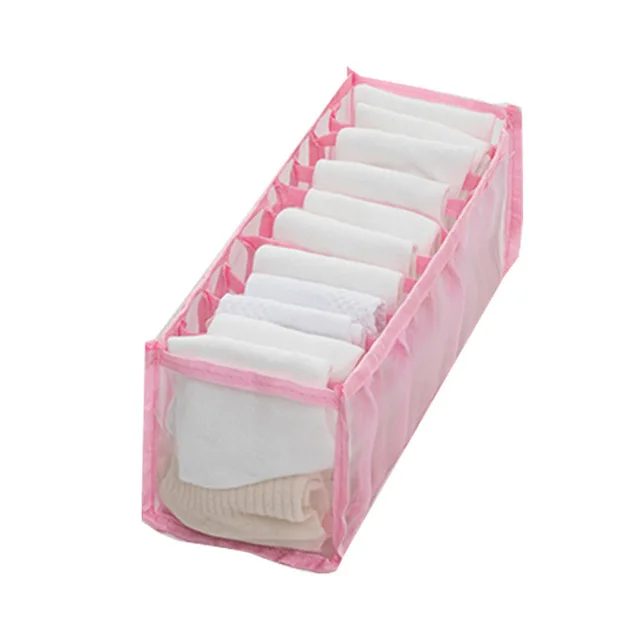 Multi-grids Underwear Storage Box Sock Bra Underpant Organizer Lattice Mesh Drawer Tidy Divider Practical Grid underwear 