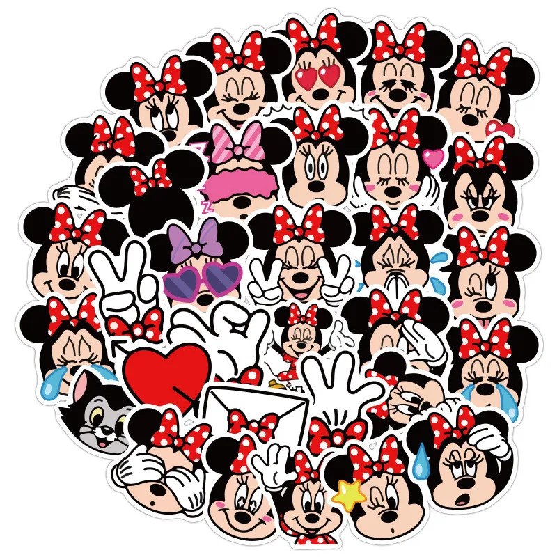 40pcs Disney sticker toy Minnie Donald Duck Disney Princess Stitch Cute