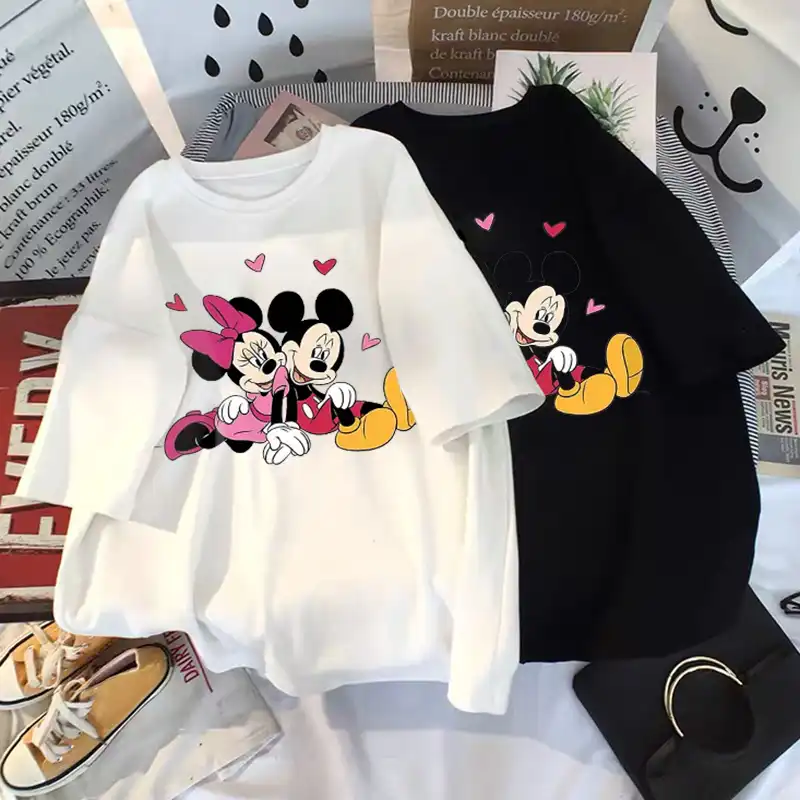 ディズニーy2kかわいいtシャツ夏の服アニメグラフィックtシャツtシャツ韓国ファッションミッキーマウスかわいいtシャツ服 T Shirts Aliexpress