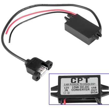 

12V to 5V Car Charger USB Output Power Supply Voltage System Accessories DC Converter 15W Regulators