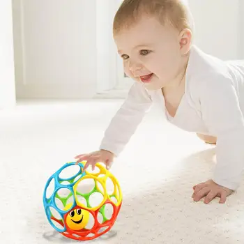 Baby Ball Infant Toy - Educational Rattle Toy For 6 Month Old Easy-Grasp Interactive Tummy Time Baby Toy For Indoor Outdoor Boys 3