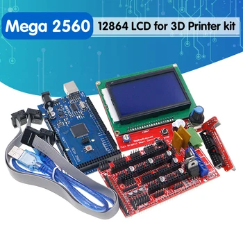 

Mega 2560 R3 Mega2560 REV3 + 1pcs RAMPS 1.4 Controller +RAMPS1.4 LCD 12864 LCD for 3D Printer kit Reprap MendelPrusa