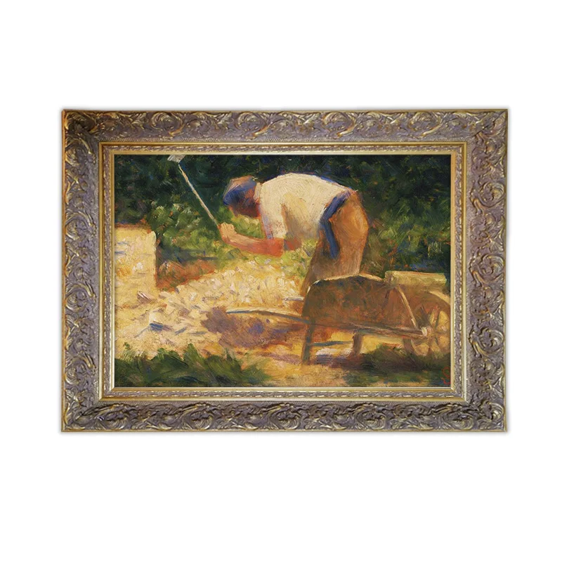 

Framed Georges Seurat stone framed wall art with Easy Assemble DIY Wood Frame