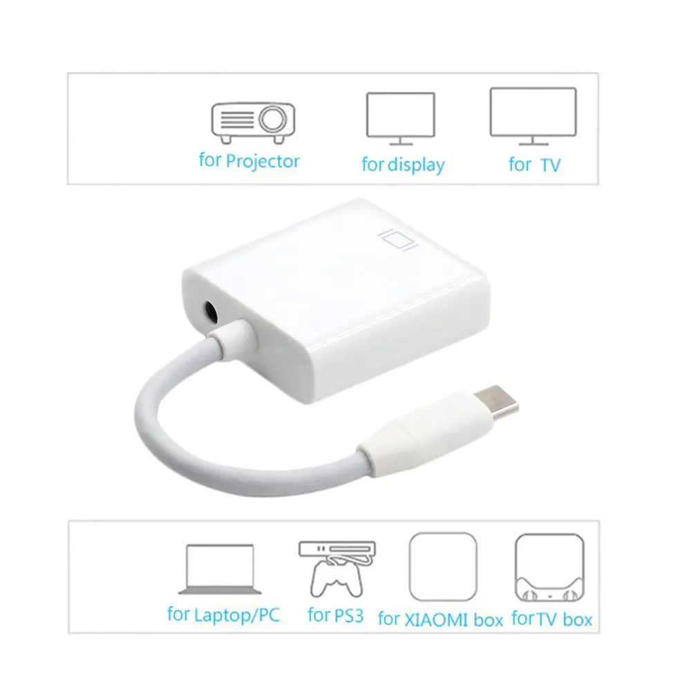 USB 3,1 type-C USB папа-мама VGA адаптер преобразователь кабельного разъема 10 Гбит/с портативный для MacBook для смартфона
