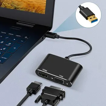 

USB 3.0 / 2.0 to HDMI / VGA HDTV Adapter Cable External Graphics Card Converter Practical Portable adapter