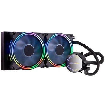 

GOLDEN FIELD ICE Chill Series CPU Cooler with Dual 120mm Adjustable RGB PWM Fan & 240mm Radiator Water Cooling Cooler System