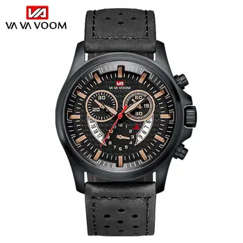 

Military Sports Men's Watches Calendar Waterproof Man Clock Leather Strap Brand Hour Male Date Original (Small Dial Not Work FD3