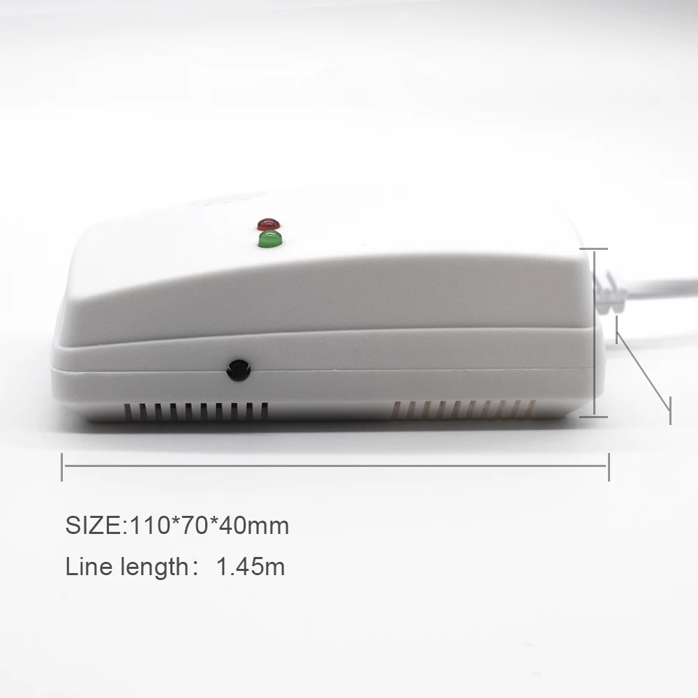 Detector de Vazamento de Gás Combustível Sensibilidade Carvão Natural Alarme Portátil Aviso Plug ue 85db 6 Cheap Sensor e detector