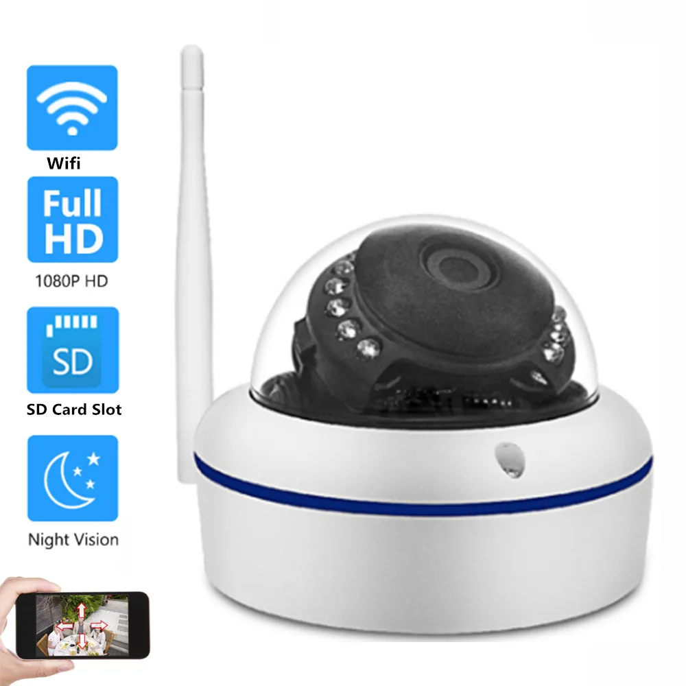 Домашняя безопасность Wifi 1080P ip камера Беспроводная инфракрасная ночного видения
