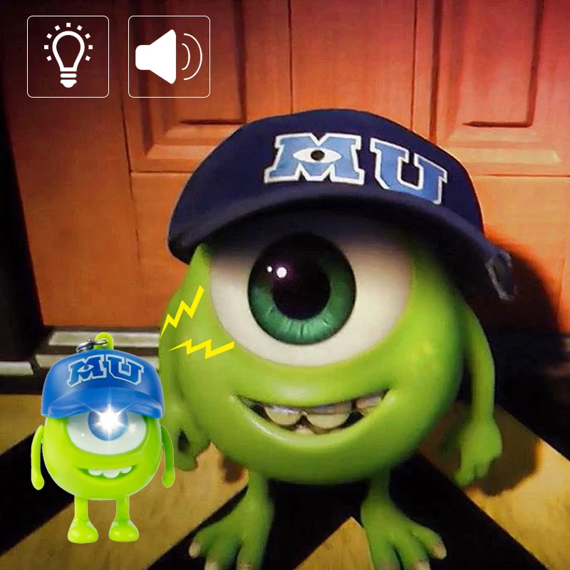 

Fashion Monsters University Mr.Q LED Cartoon Keychain Car Pendants Key Ring Light Key Chain Children Gift Big eyes keychain
