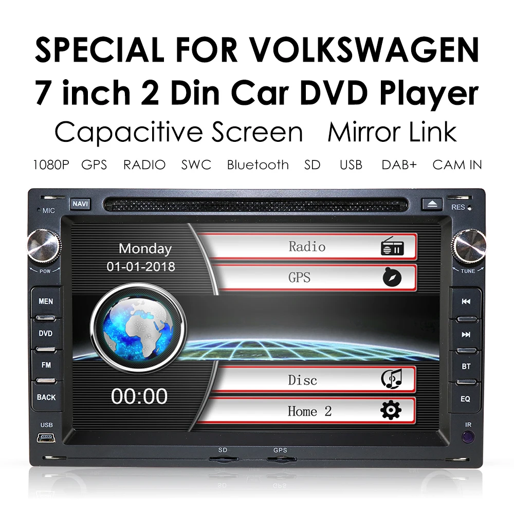 Excellent 2 Din Car DVD For VW/   Volkswagen/Golf/Polo/Tiguan/Passat/b7/b6/SEAT/leon/Skoda/Octavia Radio GPS DAB+ Car DVD for VW Passat CC 1