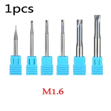 1 шт. Карбид резьбонарезной станок спиральный бит резак с покрытием ЧПУ фрезерные метрические M1-M12 инструменты