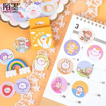 

46pcs/box Kawaii Cartoon Stickers Deco Mini Cute Animal Stickers Scrapbooking Stationery Stickers DIY Album Diary Stick Label