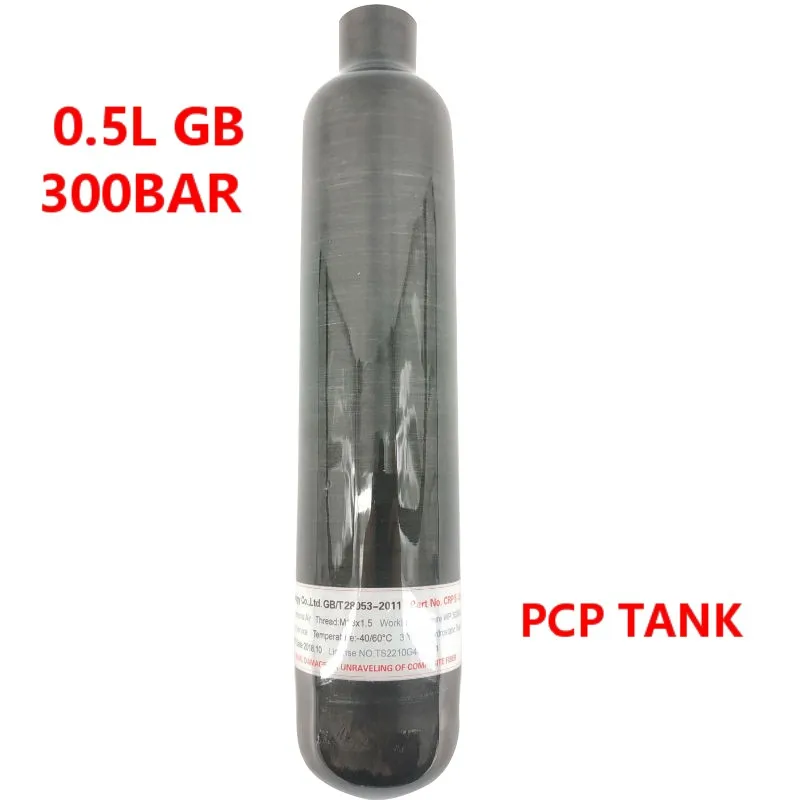 AC3050  Pcp Scuba Tank 500Cc Air Rifle 0.5L 4500 Psi Cylinder Compressed Pressure Carbine 5.5 Carbon Fiber Air Tank Acecare