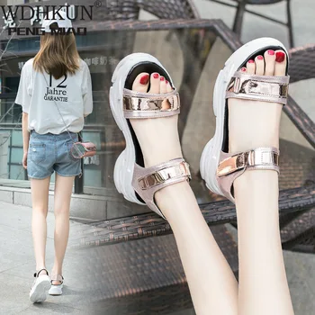 

Sexy Open-toed Women Sport Sandals Wedge Hollow Out Women Sandals Outdoor Cool Platform Shoes Women Beach Summer Shoes 2020 New