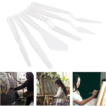 12 шт. в упаковке, Пластик шпатель палитра ножи Набор с 6 различных имеется широкий ассортимент обуви разных стилей, масляные краски, акриловые смешивания класса школы искусства ИНСТРУМЕНТЫ