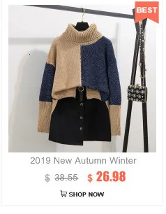 Большой размера плюс Женский вязаный костюм с юбкой осенний зимний свитер Топы и юбка комплект из двух предметов элегантный пуловер с длинным рукавом теплый комплект