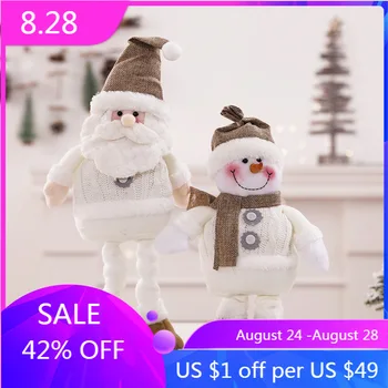

Large size Christmas doll Santa Claus Snowman Reindeer Doll Standing Doll Decoration 2021 New Year Christmas Gift