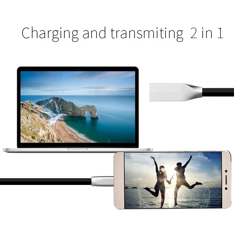 Для Apple, кабель для зарядки данных, шнур 2.4A, цинковый сплав, USB кабель для iphone 6, 7, 8 plus, зарядный кабель type-c, кабель для телефона android