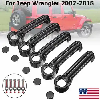 

Car Door Handle Cover Molding Trim for Jeep Wrangler 2007 2008 2009 2010 2011-2018 Carbon Fiber Style Exterior Decor Accessories
