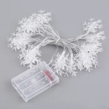 

2.1 m 20 LEDs Snowflake String Lights Christmas Fairy Lights WaterProof Indoor Outdoor Holiday Garden Lighting Battery Powered!