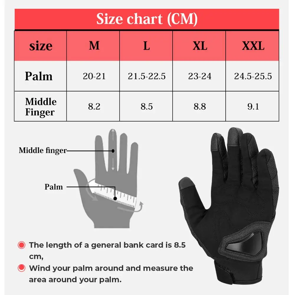 Мотоциклетные Перчатки Guantes зимние дышащие для сенсорных экранов мужчин и