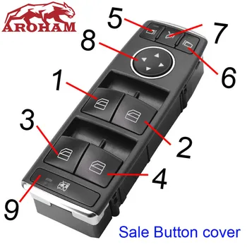 

Aroham NEW For Benz C180 C200 E260 E300 ML350 GLK Window switch Button Cover,Power window switch For Mercedes-Benz