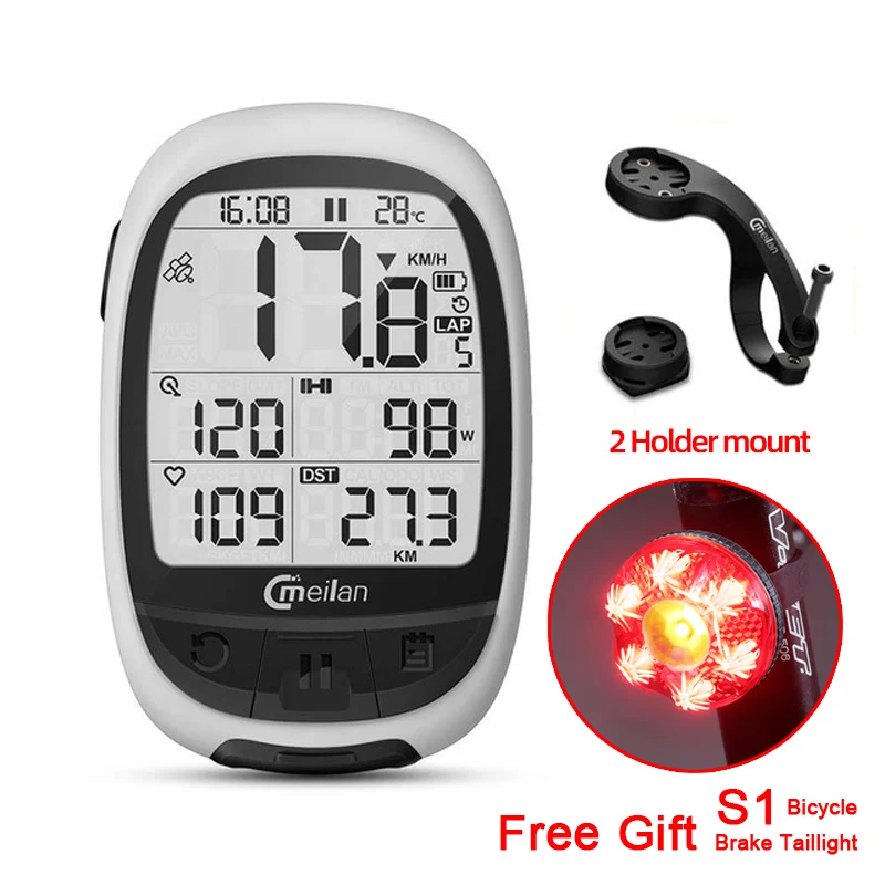

Bike gps navigation Bluetooth ANT+ cycling computer support connect with cadence heart rate power meter(not include)