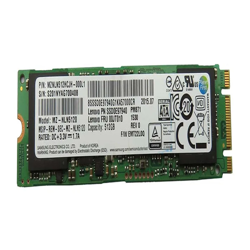 500 ler Escrever 470 M S MZNLN512HCJH PM871 512G M.2 NGFF SSD