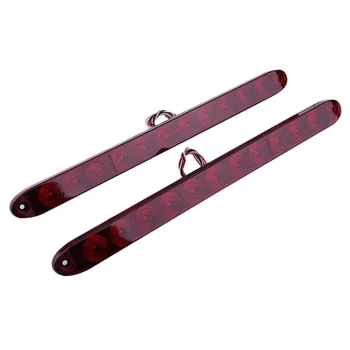 

2Pcs Red 15 Inch 11 Led Trailer Light Bar Sealed Stop Turn Tail Park Third 3Rd Brake Light Truck Trailer Marker Id Bar Waterproo