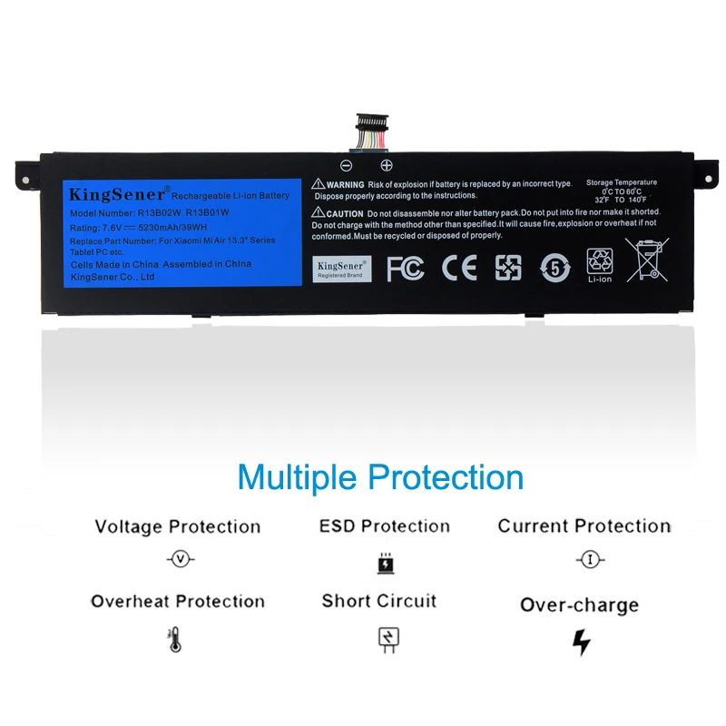 Kingsener 7 6v 5230mah New R13b01w R13b02w Laptop Battery For Xiaomi Mi Air 13 3 Series Tablet Pc 39wh Laptop Batteries Aliexpress