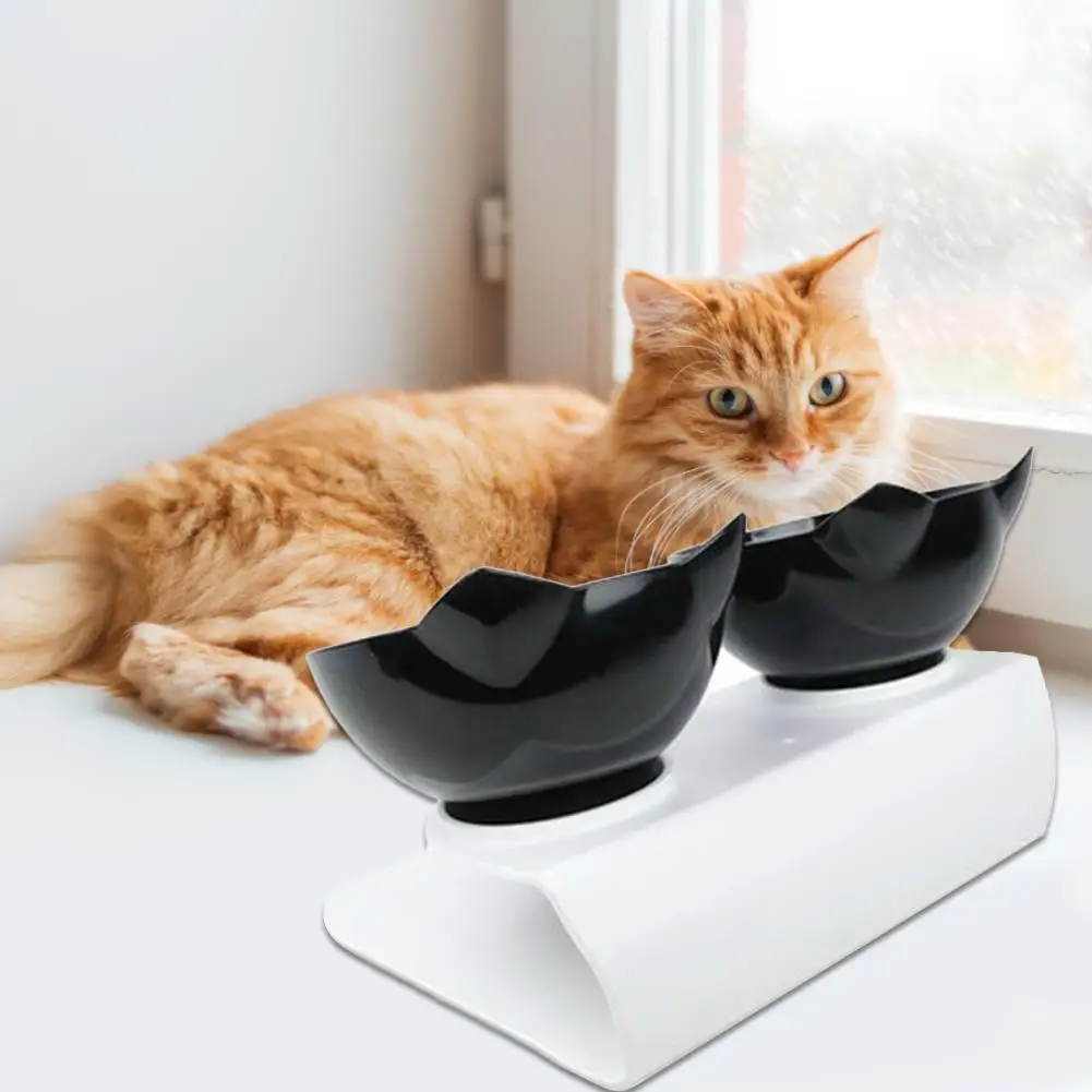 Non-slip Cat Bowls Double Pet Bowls With Raised Stand Pet Food And Water Bowls For Cats Dogs Feeders Pet Products Cat Bowl