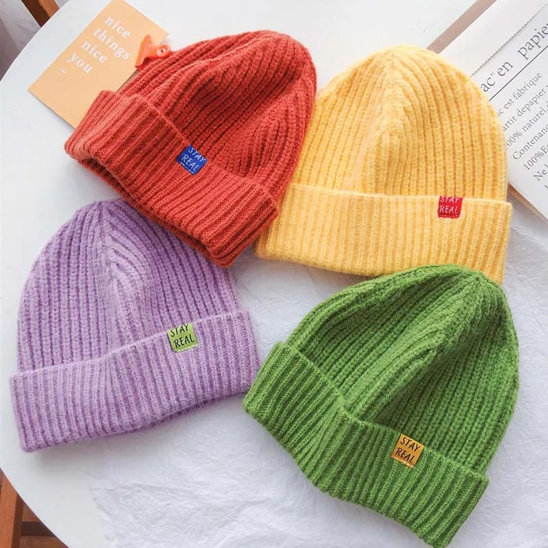 PROD 1005003367477632 New Autumn Winter Hats for Baby Knitted Hats
Solid Color Baby Kids Girls Boys Beanies Caps Warm Soft Casual Hats for
Children