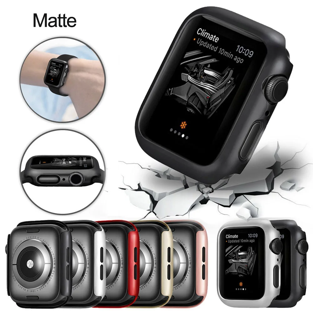Матовый чехол для Apple Watch Series 5 4 38 мм 44 мм 40 мм, защитный чехол для iWatch 5 4, чехол 42 мм|Часы Чехлы| | АлиЭкспресс