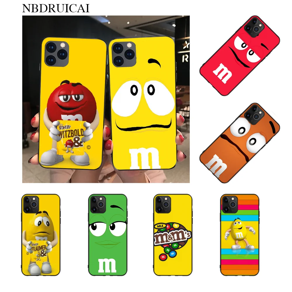 NBDRUICAI M &amp M's Chocolate Nutella Bottle черный мягкий чехол из ТПУ для iPhone 11 pro XS MAX 8 7 6 6S Plus X 5S SE