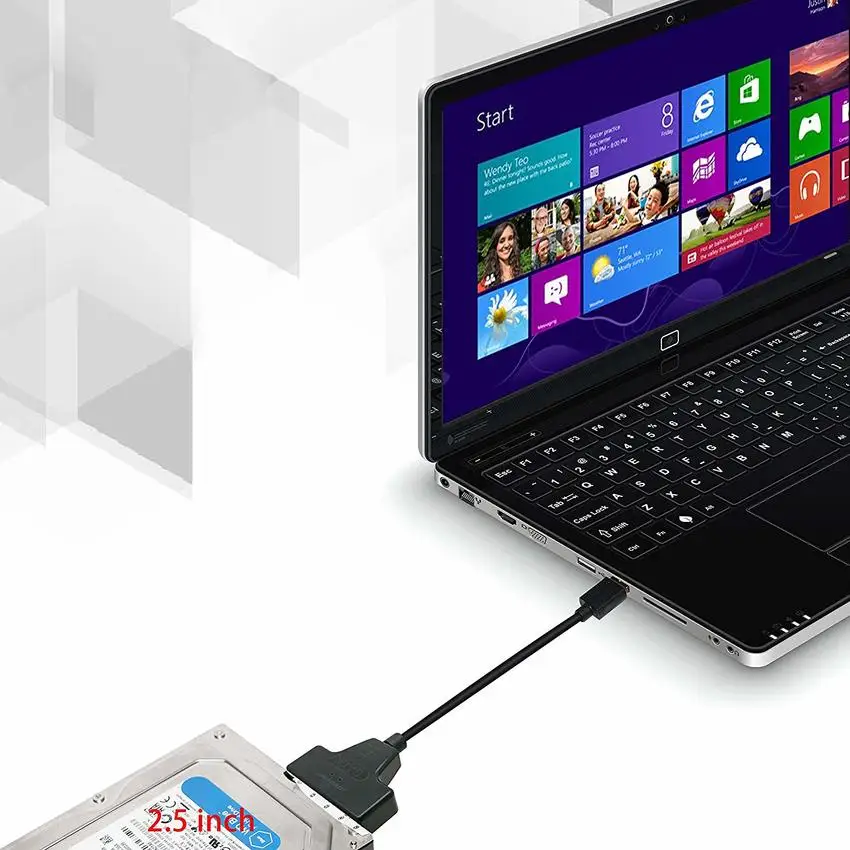USB 3 0 для SATA Кабельный адаптер 2 5 дюймов SSD HDD 22 Pin Sata III конвертер|Кабели передачи