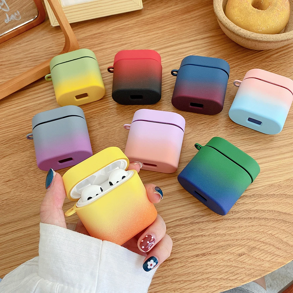 

Gradient Color Earphone Case for Xiaomi Mi Air 2 2S Wireless Bluetooth Headset Protective Full Cover Coque for Xiaomi Mi Air 2