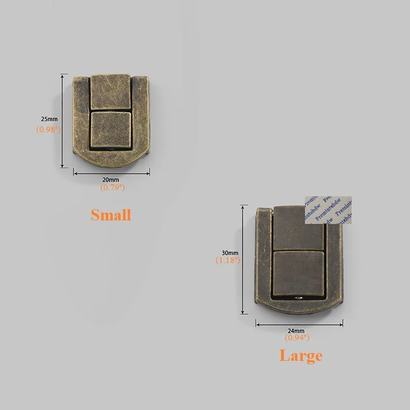 10Pcs Zinc Toggle Catch Hasp Lock With Screws For Suitcase Chest Trunk Jewelry Latch Toolbox Bronze Gold Silver