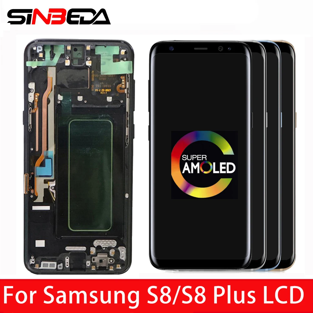 Оригинальный Super AMOLED дисплей для SAMSUNG GALAXY S8 Plus G950 G950F G955fd G955F G955 сенсорный ЖК